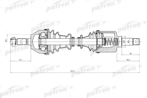 Приводной вал PATRON PDS0010-0