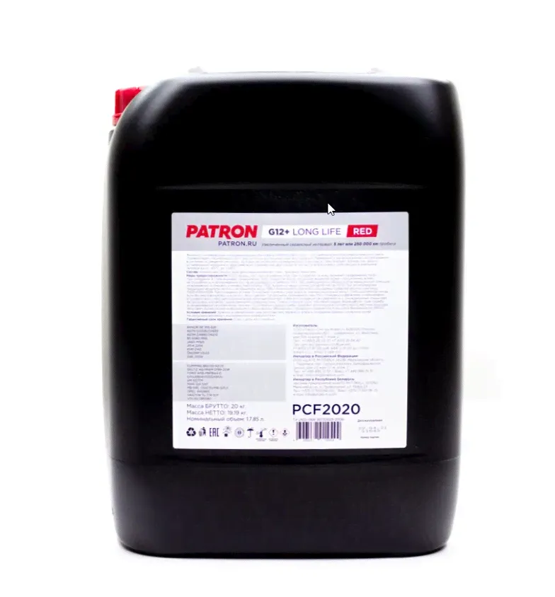 Антифриз PATRON 20кг (17.85л) - красный G12+ PCF2020