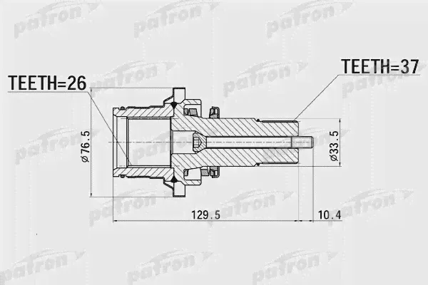 PDSV012 PATRON Вал приводной-0